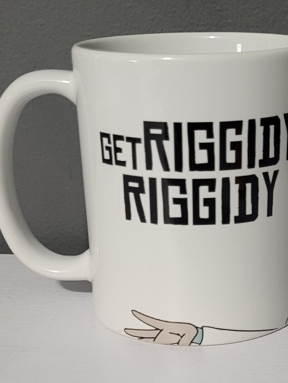 2018 Rick & Morty "Riggidy Riggidy" White Ceramic Coffee Mug - Picture 2 of 7
